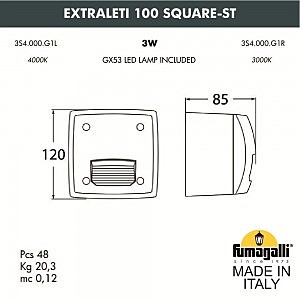 Подсветка для ступеней Fumagalli Leti 3S4.000.000.LYG1L