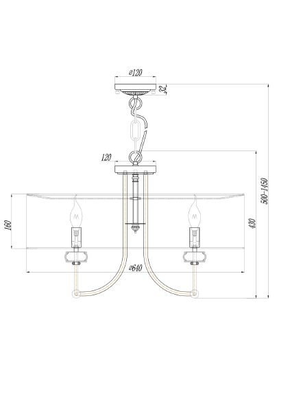 Подвесная люстра Maytoni Roma ARM006PL-08G