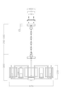 Подвесная люстра Maytoni Bowi H009PL-06G