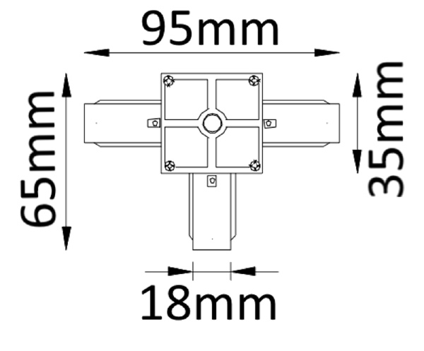 Соединитель T-образный (однофазный) Crystal Lux CLT 0.211 03 WH