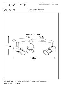 Светильник спот Lucide Caro-Led 13955/14/03