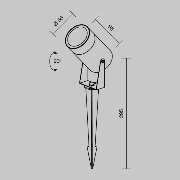 Грунтовый светильник Maytoni Scope O025FL-01B