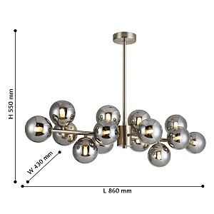 Люстра на штанге Favourite Varietas 2650-14P