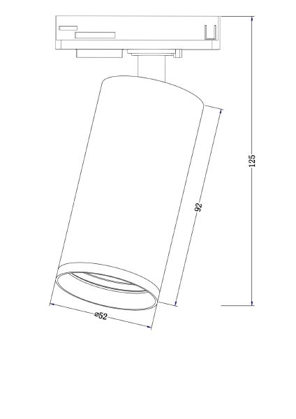 Трековый светильник Maytoni Focus S Unity TR020-1-GU10-B