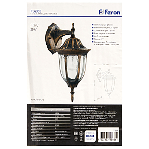 Уличный настенный светильник Feron Белладжо 11898