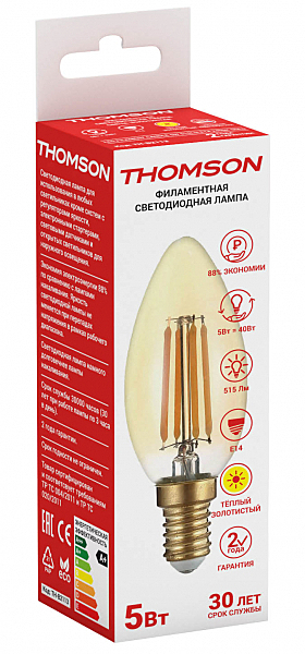 Ретро лампа Thomson Filament Candle TH-B2113