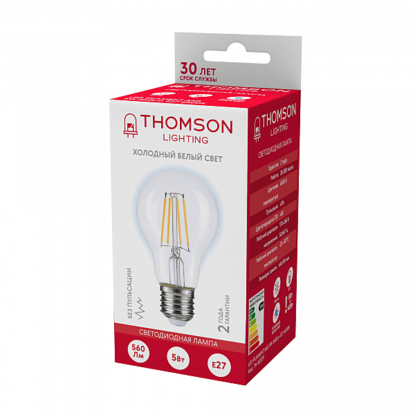 Светодиодная лампа Thomson Filament A60 TH-B2329
