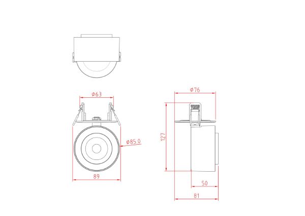 Встраиваемый светильник Maytoni Treo C063CL-L12B3K