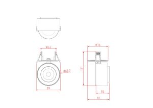 Встраиваемый светильник Maytoni Treo C063CL-L12B3K