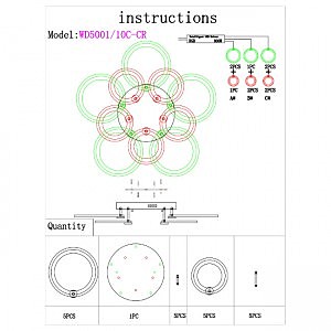 Потолочная люстра Wedo Light Flavon WD5001/10C-CR