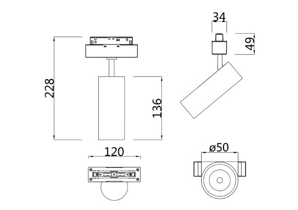 Трековый светильник Maytoni Focus LED Gravity TR019-2-10W3K-W