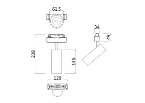 Трековый светильник Maytoni Focus LED Gravity TR019-2-15W4K-W