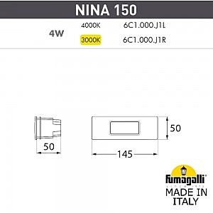 Подсветка для ступеней Fumagalli Nina 6C1.000.000.LYJ1R