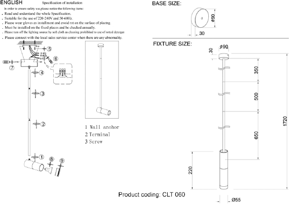 Основание Crystal Lux Clt 060 CLT 060_01 GO