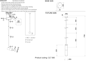 Основание Crystal Lux Clt 060 CLT 060_01 GO