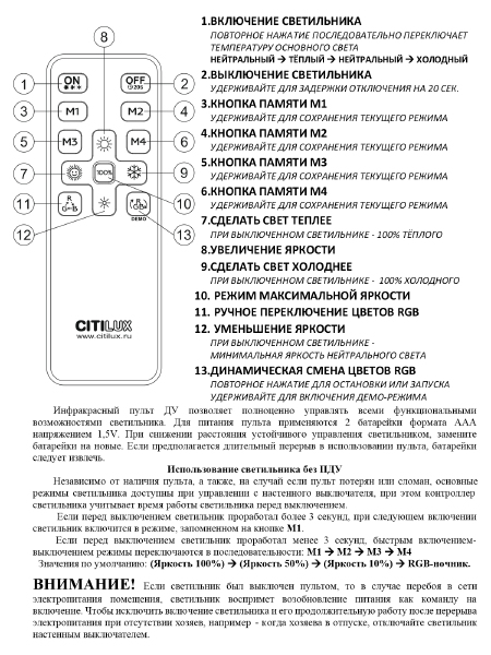 Светильник потолочный Citilux Симпла CL714680G