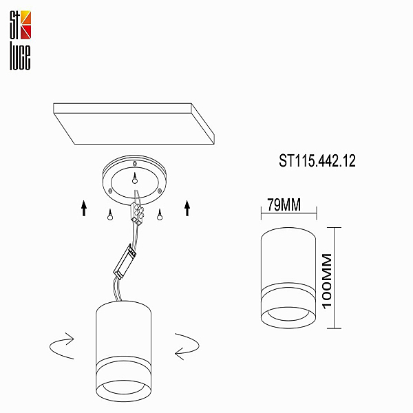 Накладной светильник ST Luce ST115 ST115.442.12