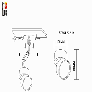 Накладной светильник ST Luce ST651 ST651.532.14