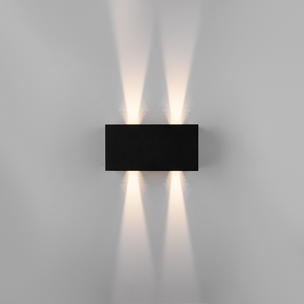 Уличный настенный светильник Elektrostandard Winner WINNER DOUBLE LED черный (35137/W)