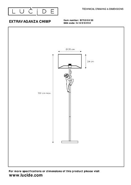 Торшер Lucide Extravaganza Chimp 10702/81/30