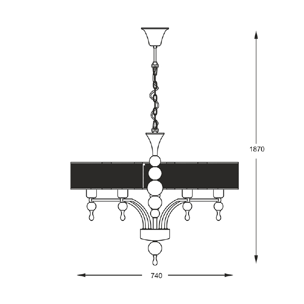 Подвесная люстра Zumaline Jewellery P1550-05A-F4B3