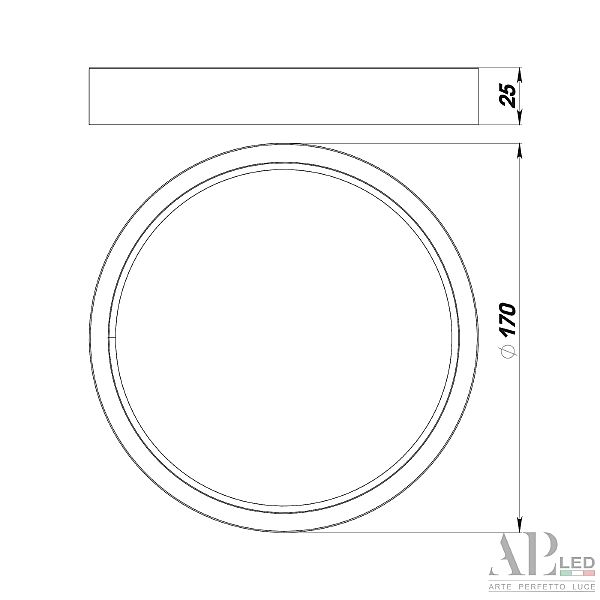 Светильник потолочный APL Led Ingrid 3322.LDY1604M/12W/4K