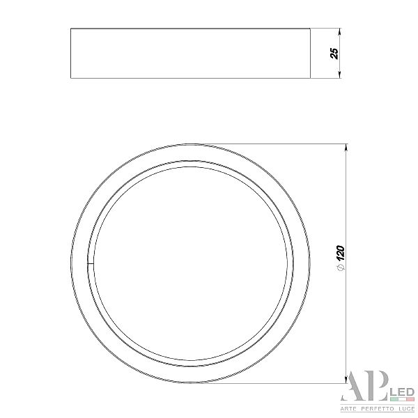 Светильник потолочный APL Led Ingrid 3322.LDY6004M/6W/6K