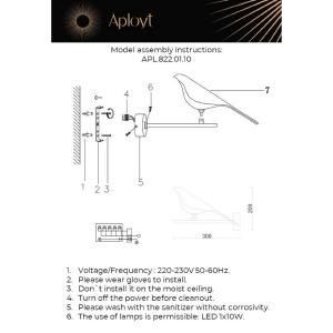 Настенное бра Aployt Astor APL.822.01.10