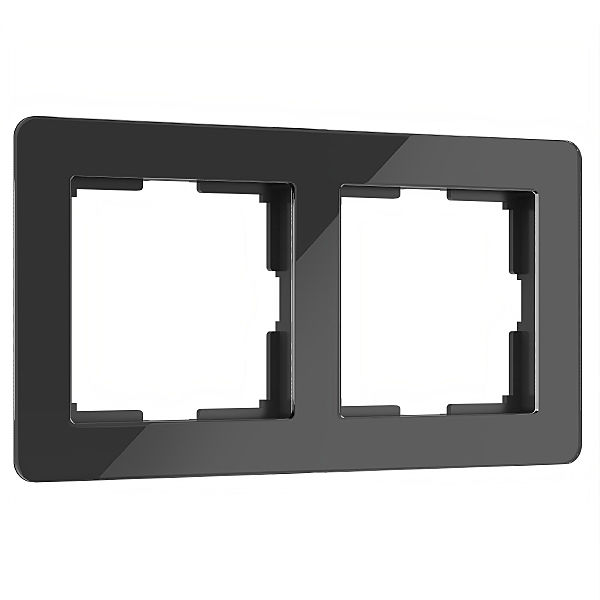 Рамка Werkel Acrylic черный W0022708/ Рамка на 2 поста Acrylic (черный)