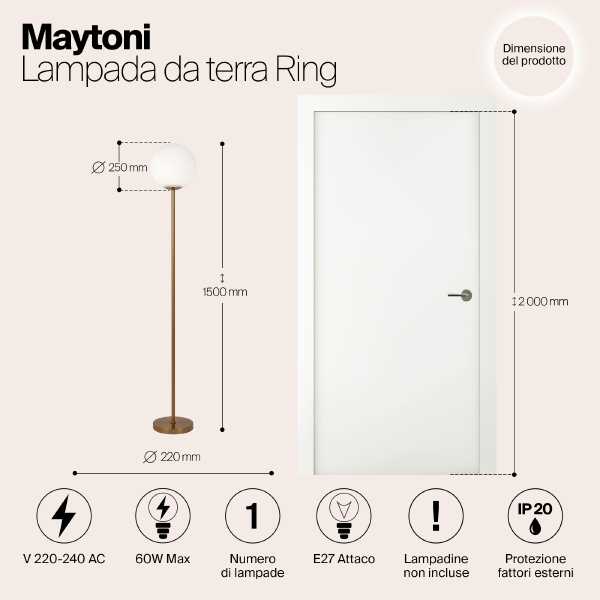 Торшер Maytoni Ring MOD013FL-01BS