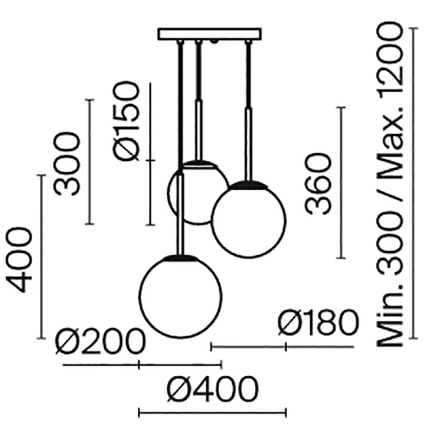 Светильник подвесной Maytoni Basic form MOD321PL-03B