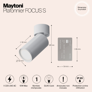 Светильник спот Maytoni Focus S C050CL-U-1W