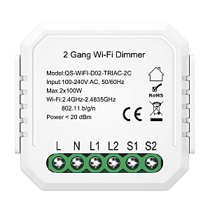 WIFI диммируемое реле 2 канала ST Luce Around ST9000.500.02CDIM