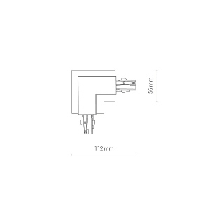 Коннектор L-образный левый Nowodvorski Ctls Power 8684