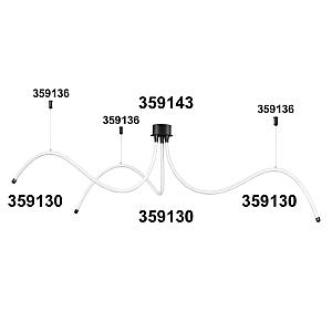 Подвесной комплект с 2-х метровым тросом Novotech Konst 359136