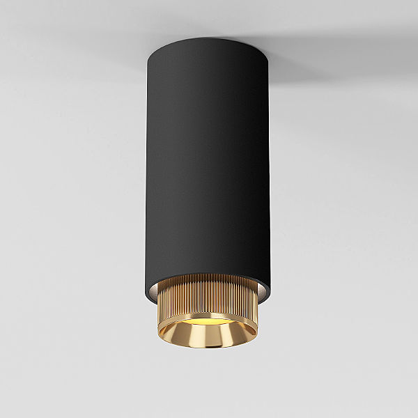 Накладной светильник Elektrostandard Nubis 25012/01 GU10 чёрный/золото