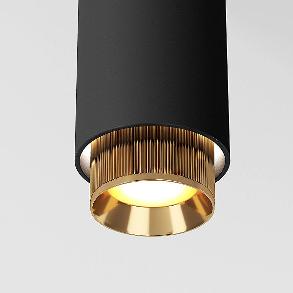 Накладной светильник Elektrostandard Nubis 25012/01 GU10 чёрный/золото