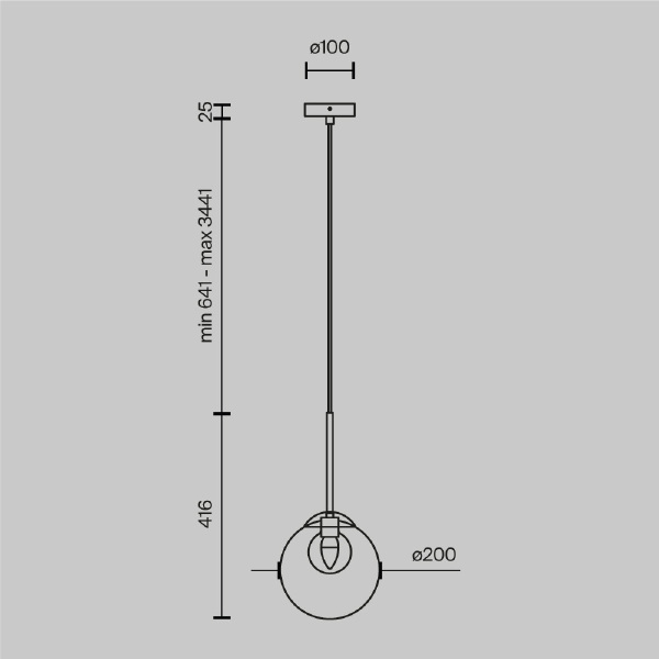 Светильник подвесной Maytoni Basic form MOD521PL-01G3