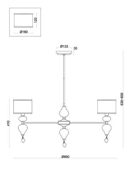 Потолочная люстра Freya Raise FR5369CL-08BS