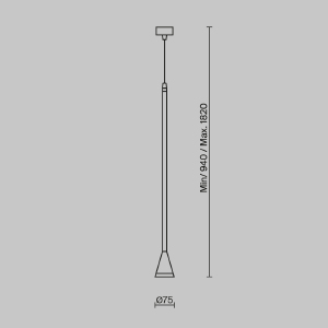 Светильник подвесной Maytoni Pendant P064PL-01B-1