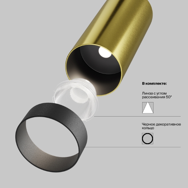 Накладной светильник Maytoni FOCUS LED C056CL-L12W3K-W-BS