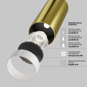 Накладной светильник Maytoni FOCUS LED C056CL-L12W3K-W-BS