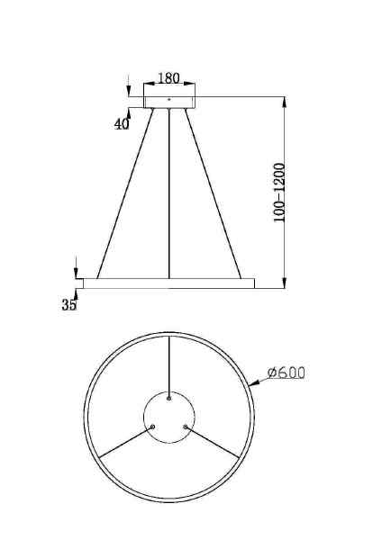 Подвесная люстра Maytoni Rim MOD058PL-L32BK