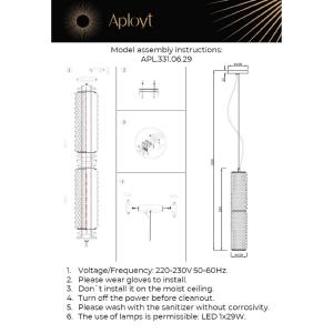 Светильник подвесной Aployt Ozann APL.331.06.29