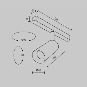 Трековый светильник Maytoni Focus LED Exility TR032-4-5W3K-M-DS-BW