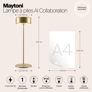 Настольная лампа Maytoni AI Collaboration MOD229TL-L3G3K2