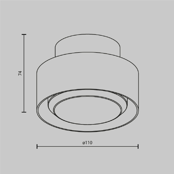 Накладной светильник Maytoni Space C092CL-GX53-B