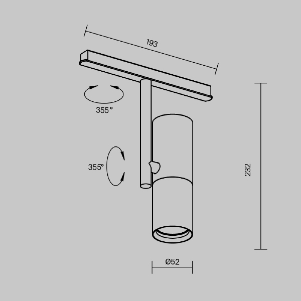 Трековый светильник Maytoni Elti Exility TR005-4-12W-DS-B