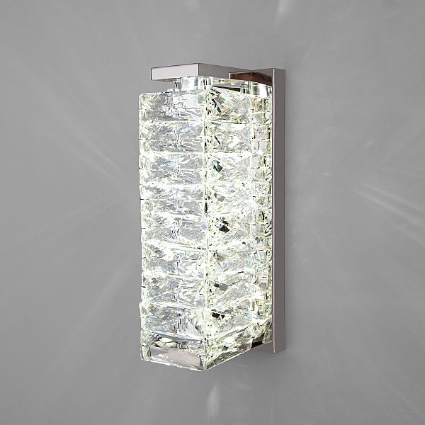 Настенный светильник Eurosvet Blitz 40259 LED хром/ прозрачный хрусталь Strotskis