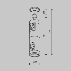 Крепление настенное Wall двойное Flarity Maytoni Accessories for tracks Flarity TRA155CW-D1-BS